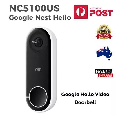 NC5100US Google Hello Video Doorbell Smart WiFi Video Doorbell • $341.99