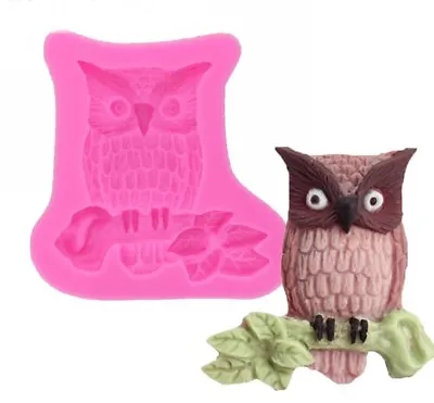 £7.50 • Buy Owl Silicone Mould-perched Bird/branch Mold-fondant Icing/chocolate/sugarcraft