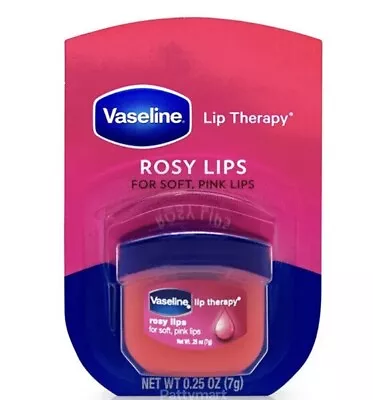 Vaseline Lip Balm Therapy Rosy Lips Relieves Dry Dull And Cracked Lips 0.25 Oz • $8.89