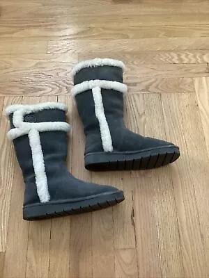 MICHAEL KORS Suede Boots “AK14G  SUEDE/SHEEP FUR LINED BOOT SIZE 7 GRAY • $54.96