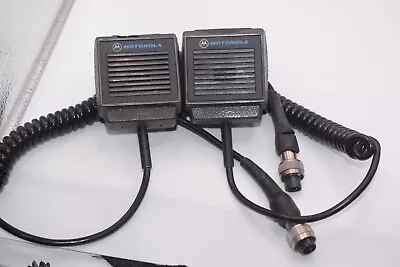 Pair Oem Motorola Nmn6094a Lapel Shoulder Clip Speaker Microphones Cb Ham 2 Way • $29.95