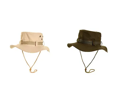 £11.21 • Buy Mens Aussie Style Outback Bush Hat With Chin Cord Beige Or Khaki