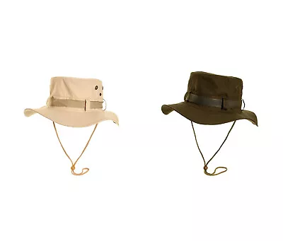 £11.21 • Buy Mens Aussie Style Outback Bush Hat With Chin Cord Beige Or Khaki