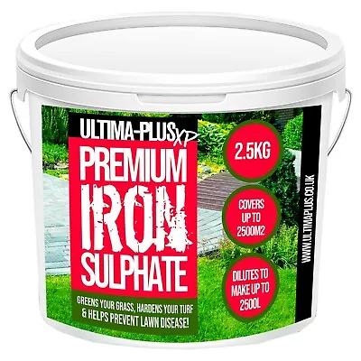 Ultima Lawn Fertiliser 2.5kg Pure Lawn Iron Tonic Sulphate Grass Feed 2500m2 • £14.95