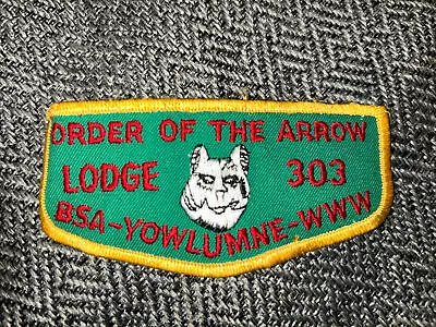 OA Flap Lodge 303 Yowlumne Yellow Border Boy Scout • $9.95