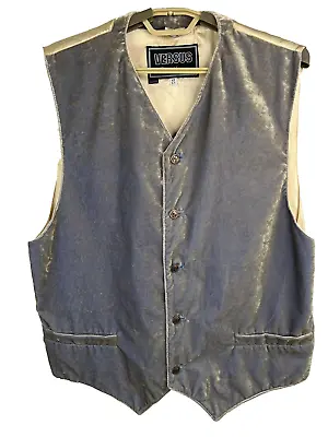 Rare Vintage Versus Gianni Versace Men's Crushed Velvet Button Up Vest Size 40 • $229.95