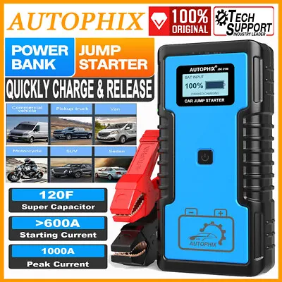 AUTOPHIX JSC2100 Portable Car Jump Starter Booster Jumper Capacitance Box Power • $144.99