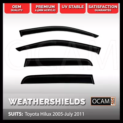 OCAM Weathershields For Toyota Hilux N70 2005-07/2011 Dual Cab SR SR5 Visors • $89
