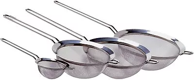 £5.20 • Buy Stainless Steel Mesh Sieve For Flour, Baking Cooking, Liquids Strainer Utensil