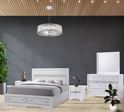 Kings Brand Furniture - 5-Piece - Watson Wood Queen Size Bedroom Set • $1325.99