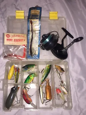 Plano Tackle Box Full Gladding 2202 Heddon Shakespeare Storm Rebel Manns Vtg Lot • $80