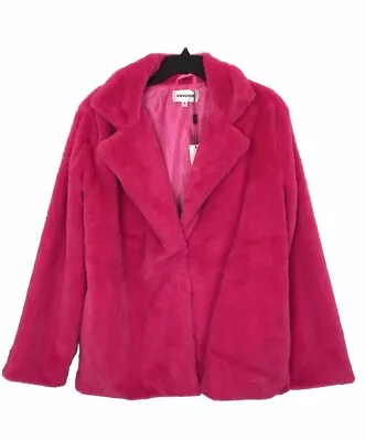 Vigoss Women’s Faux Mink Jacket Barbie Core Pink Hot Pink Faux Fur Size M New • $39.99