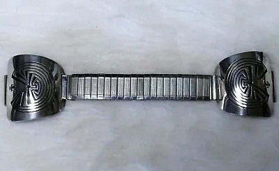 Hopi Sterling Silver Man In The Maze Watch Tips Bracelet • $240