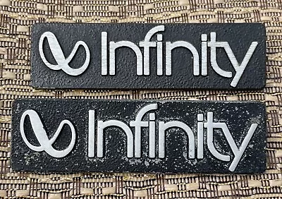 Original Pair (2) Infinity SM 150 LOGO METAL BADGES 3.75  X 7/8  • $25