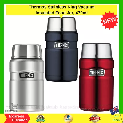 New THERMOS Stainless Steel Vacuum Insulated Food Jar Container 710ml BPA Free • $46.99