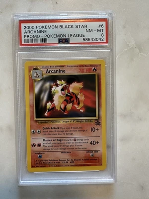 $15 • Buy Pokemon Arcanine Black Star Promo 6 PSA 8