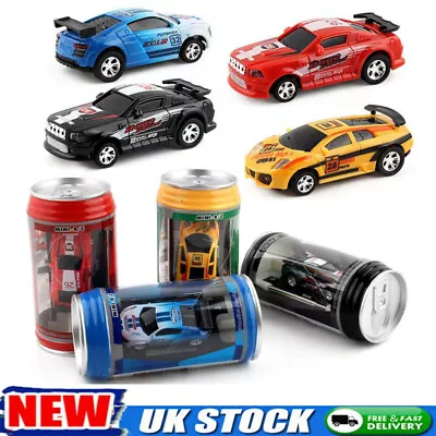 Mini Coke Can Car Speed RC Radio Remote Control Micro Racing Car Kids Toys Gifts • £8.95