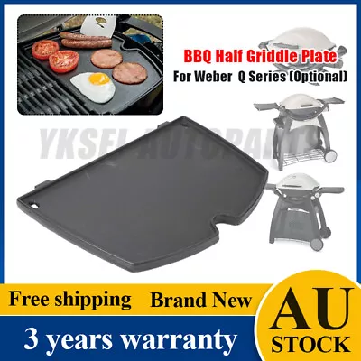 BBQ Half Griddle Plate Suit For Weber Q Series Q100 Q120 BABY Q200 Q2000 Q3000 • $48.95