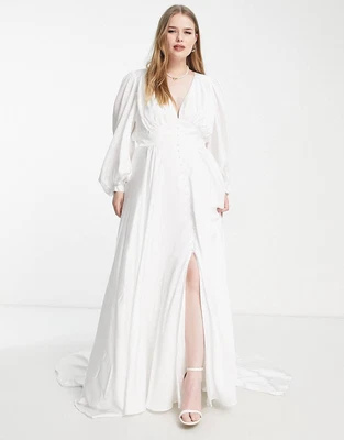 $250 • Buy ASOS Curve Satin Wedding Dress