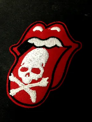 Rolling Stones Skull & Bones Logo Patch No Filter Tour Iron On Sew Hoodie Jacket • $6.99