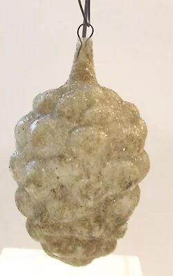 Vintage Blown Glass Grape Cluster Sparkle Glitter Mica Christmas Ornament  • $20