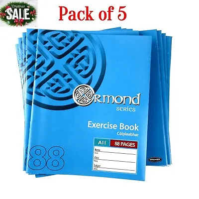 Pack Of 5 Exercise Book Copy Writing Notebook School Homework Lined Page UK Sale • £4.99