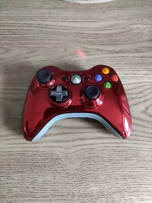 Microsoft Xbox 360 Red Special Edition Chrome Wireless Controller • £5