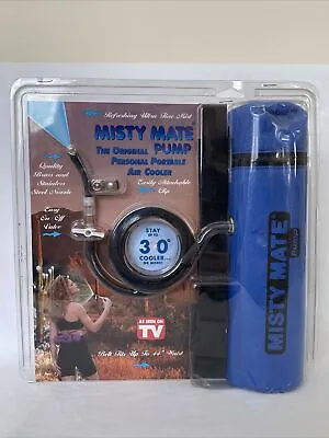 MISTY MATE PERSONAL PORTABLE AIR COOLER Mister Pump W/ Belt BLUE NEW NIP! • $59.99