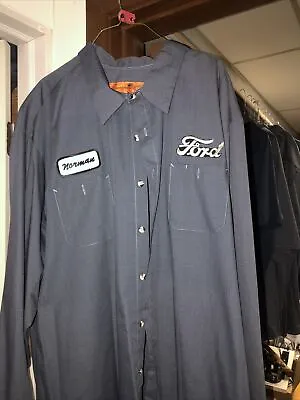 Vintage Mechanic  Shop Shirt Men's 5XL-LN Long Sleeve Ford NWOT • $24.99