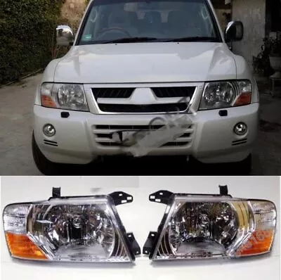 For Mitsubishi Pajero Montero 2000-2006 S Left+Right Set Front Head Lamps Lights • $229.79