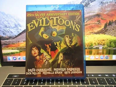 EVIL TOONS Blu-ray  25th Anniv 90s Horror  Animation MINT  SIGNED!!! • $29.88