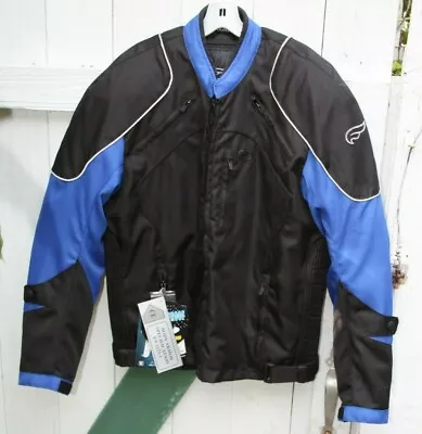 Fulmer TJ181 Blue Waterproof Traction Men's Medium CE Armor Motorcycle Jacket • $29.95