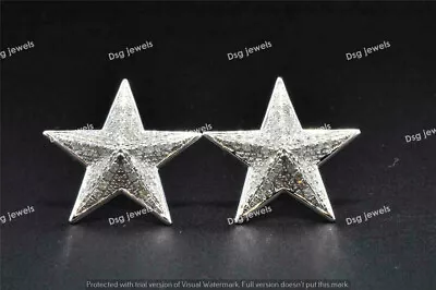 3D Star Studs Men's Real 925 Sterling Silver Beauty Earrings 2Ct Moissanite • $84.40