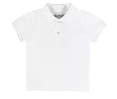 NWT MAYORAL 150 White Short Sleeve Polo Shirt Size 8 Boys • $19.95