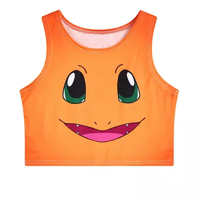 Pocket Monster Sexy Basic Crop Top Cropped T-Shirt Vest Tank Sexy 3D Harajuku • $11.55