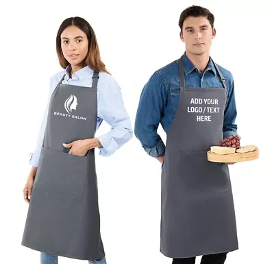 Personalised Kitchen Apron Men Women Custom Embroidered Printed Cooking Gifts • £7.99