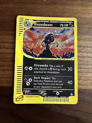 Houndoom H11/H32 Aquapolis Holo Rare 2003 Vintage WOTC Pokemon TCG Card LP-MP • $160.99