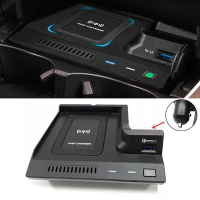 Wireless 10W Car Center Console Phone Charger Pad For Benz C GLC Class W205 • $90.38