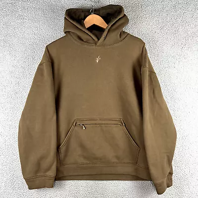 Avery Hoodie Mens XXL Brown Embroidered Duck Hunting Heavyweight Zipped Pocket • $19.99