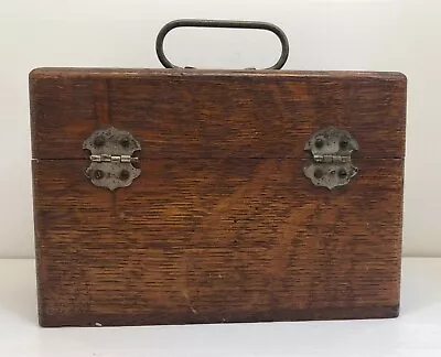 Old Antique Vintage Wood Wooden Tiger Oak Box - Free Shipping • $34.95