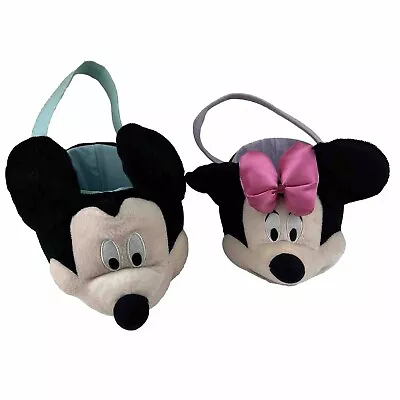 Disney Mickey And Minnie Mouse Head Easter Halloween Basket Bucket 3+ • $29.99