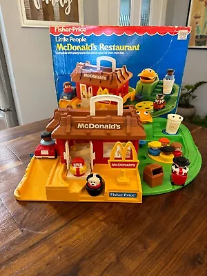 Vtg 1991 Fisher-Price Little People McDonald's Restaurant Complete W Box/Extras • $386.99