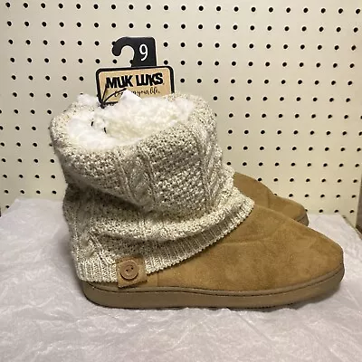 Muk Luks Women's Cable Knit Booties Size 9 NWT  • $18