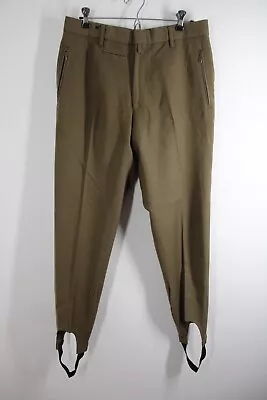 Vtg 32  EOC Huckelhoven Brown German Military Wool Stirrup Riding Pants Dupont • $52