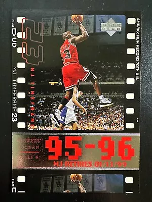 Michael Jordan 1999 Upper Deck Oversized NBA Record 70th Win Retirement Card #11 • $4.99