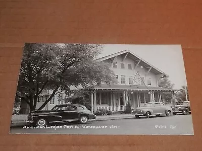 Vancouver Washington - 1940's Real-photo Postcard - American Legion Post 14 • $15