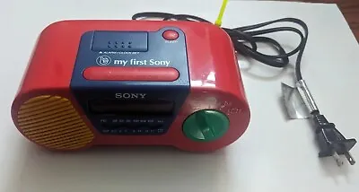 My First Sony Childrens AM FM Alarm Clock Radio Model ICF-C6000 Vintage Tested • $18.99