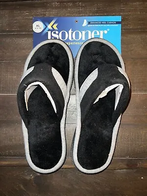 Isotoner 07319 Women's Terry Flip Flop Thong Slippers Enhanced Heel Cushion New • $21.99