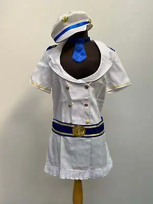 White Sexy Sailor Girl Outfit Size 12-14 - NEW Fancy Dress Costume Uniforms • £18