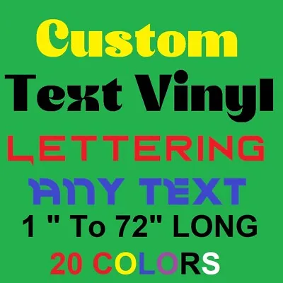 Custom Text Vinyl Lettering Sticker Decal Personalized -ANY TEXT - ANY NAME - [3 • $1.89